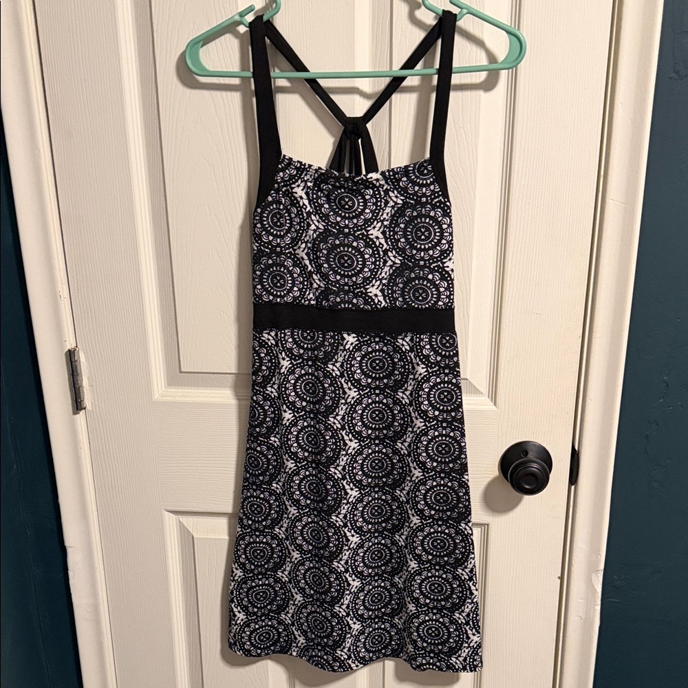Soybu White and Black Patterned Dress